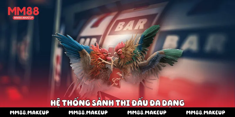 Hệ thống sảnh thi đấu đa dạng