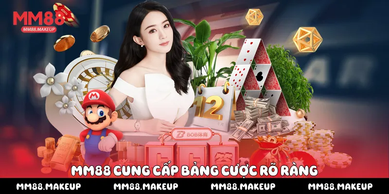 MM88 cung cấp bảng cược rõ ràng